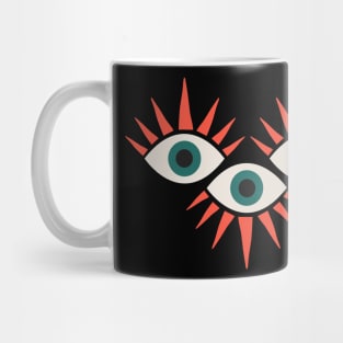 Bold and Colorful Pop-Art Style Eyes | pink blue black| Mug